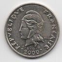 New Caledonia, 50 Francs, 2000